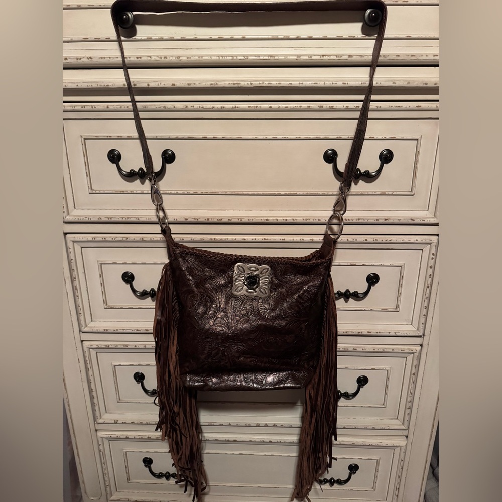 Custom Western Leather Fringe Bucket Bag